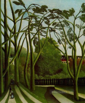  Banken Galerie - Landschaft am Ufer des Bievre bei becetre 1909 Henri Rousseau Post Impressionism Naive Primitivism